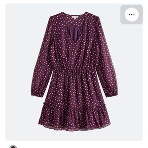 Nine Britton Petal Tier Hem Long Sleeve Dress